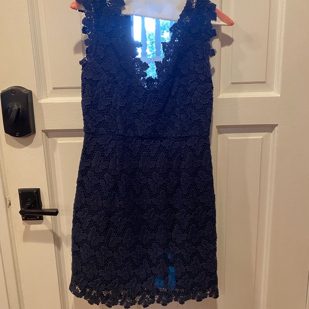 Lilly Pulitzer Navy Blue “Reeve” Dress sz 0